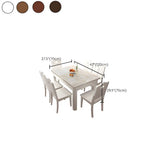 Modern Rectangular White Marble Dining Table #size