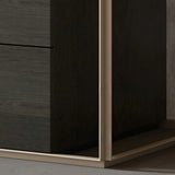 Modern Rectangular Wood Black Entry Storage Console Table Image - 10