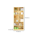 Modern Rectangular Wood Color Vertical Narrow Bookcase Image - 10