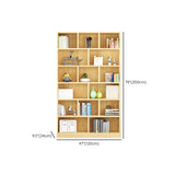 Modern Rectangular Wood Color Vertical Narrow Bookcase Image - 11