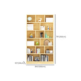 Modern Rectangular Wood Color Vertical Narrow Bookcase Image - 12