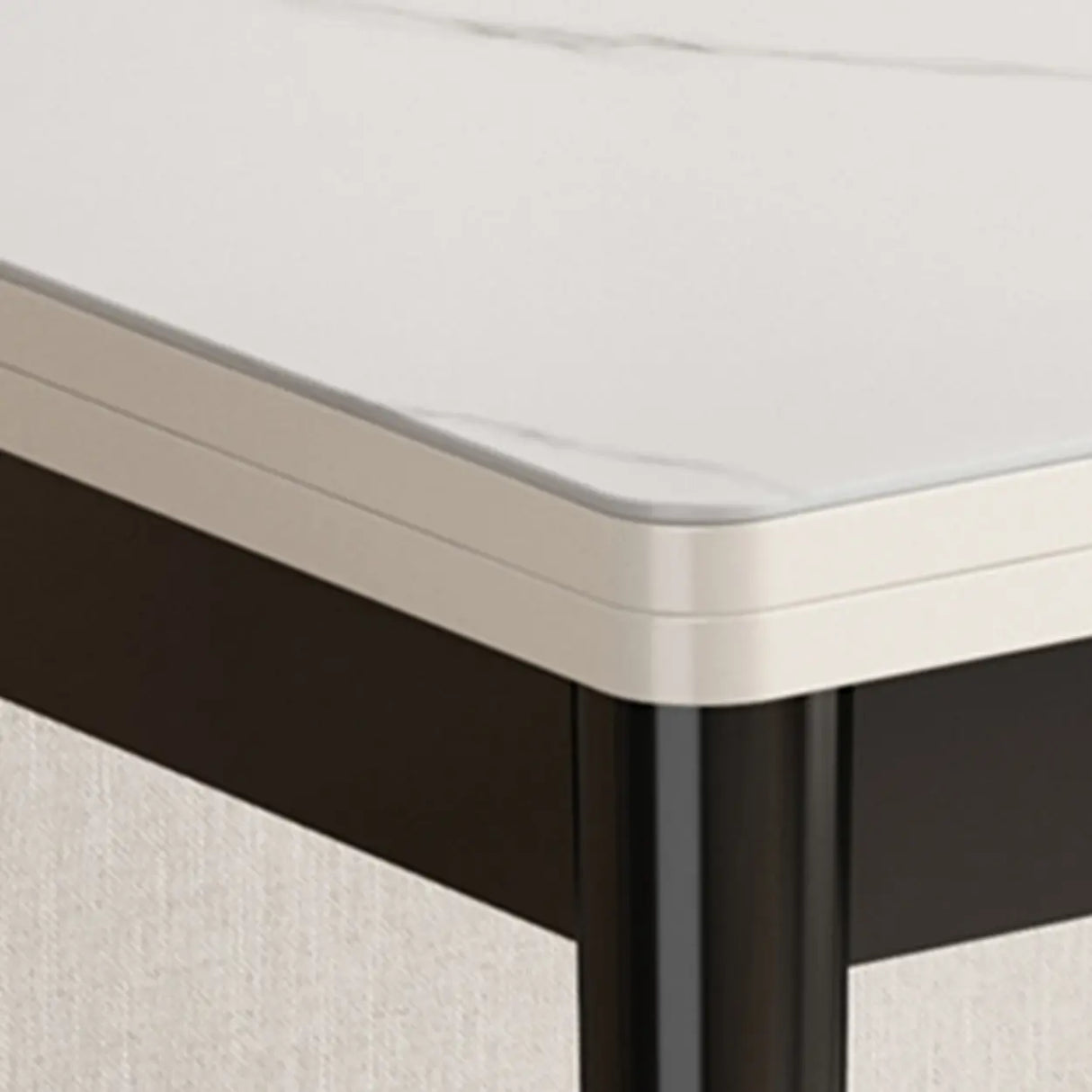 Modern Rectangular Wood Dining Table Extendable White Image - 13