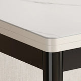 Modern Rectangular Wood Dining Table Extendable White Image - 13