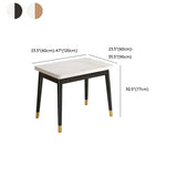 Modern Rectangular Wood Dining Table Extendable White Image - 15