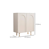 Modern Rectangular Wood Entryway White Shoe Cabinet #size
