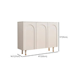Modern Rectangular Wood Entryway White Shoe Cabinet Image - 15