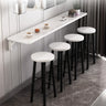 Modern Rectangular Wood Floating Wall-Mounted Bar Table Image - 8
