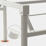 Modern Rectangular Wood Folding Dining Table White Image - 3