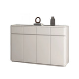 Modern Rectangular Wood Hallway White Large Shoe Cabinet Image - 10