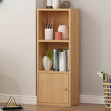 Modern Rectangular Wood Narrow Display Bookcase White Image - 6
