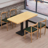 Modern Rectangular Wood Natural Dining Table Image - 1