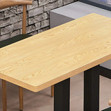 Modern Rectangular Wood Natural Dining Table Image - 12