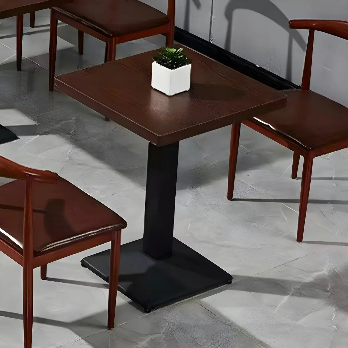 Modern Rectangular Wood Natural Dining Table Image - 15