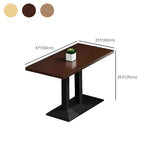 Modern Rectangular Wood Natural Dining Table Image - 19