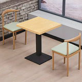 Modern Rectangular Wood Natural Dining Table Image - 5