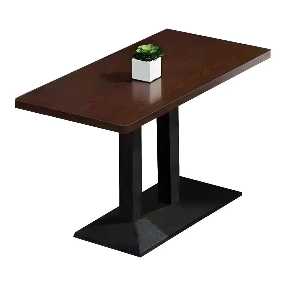 Modern Rectangular Wood Natural Dining Table Image - 9