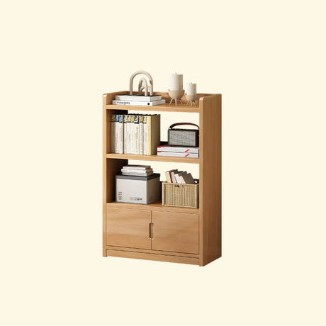 Modern Rectangular Wood Vertical Bookcase Brown Image - 2