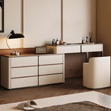 Modern Rectangular Wood Wall Light Mirror Makeup Vanity Image - 11