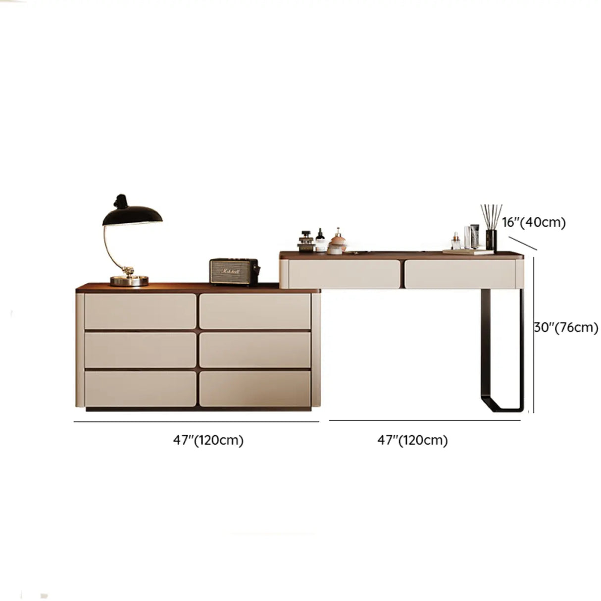 Modern Rectangular Wood Wall Light Mirror Makeup Vanity 