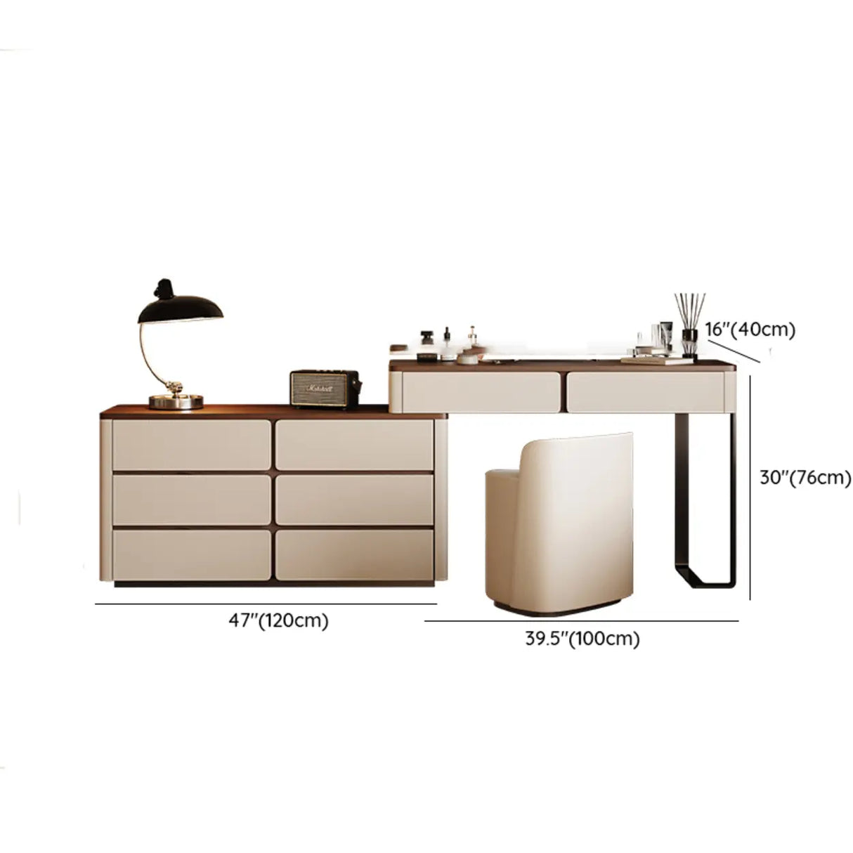 Modern Rectangular Wood Wall Light Mirror Makeup Vanity Image - 20