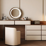 Modern Rectangular Wood Wall Light Mirror Makeup Vanity Image - 8