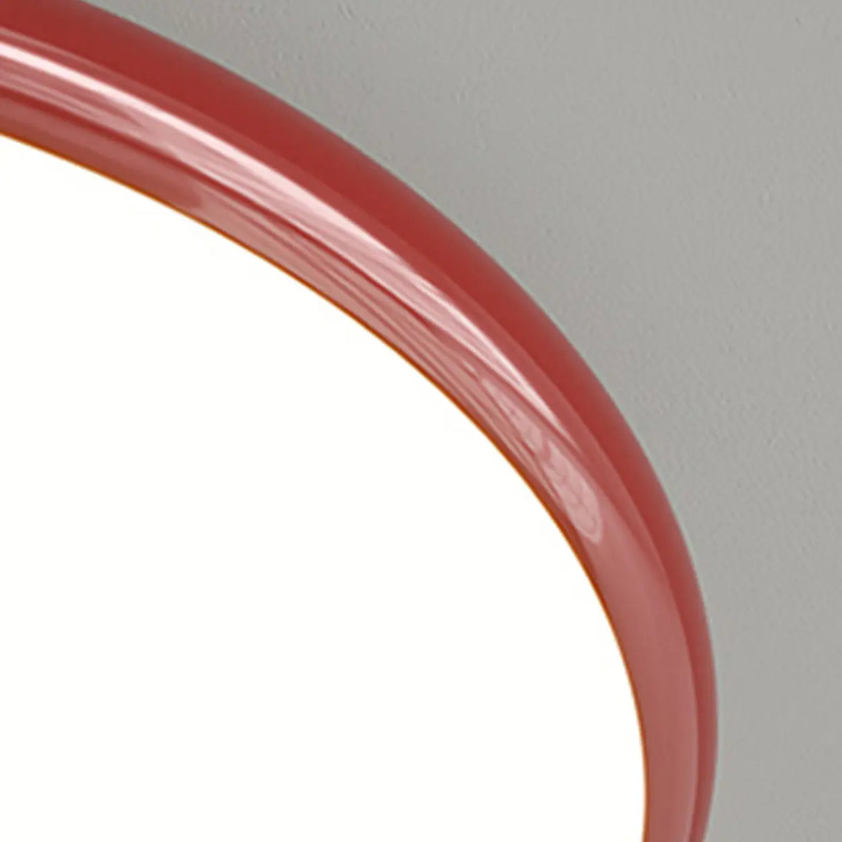 Modern Red Circle Metal LED Flush Mount Ceiling Light Image - 4