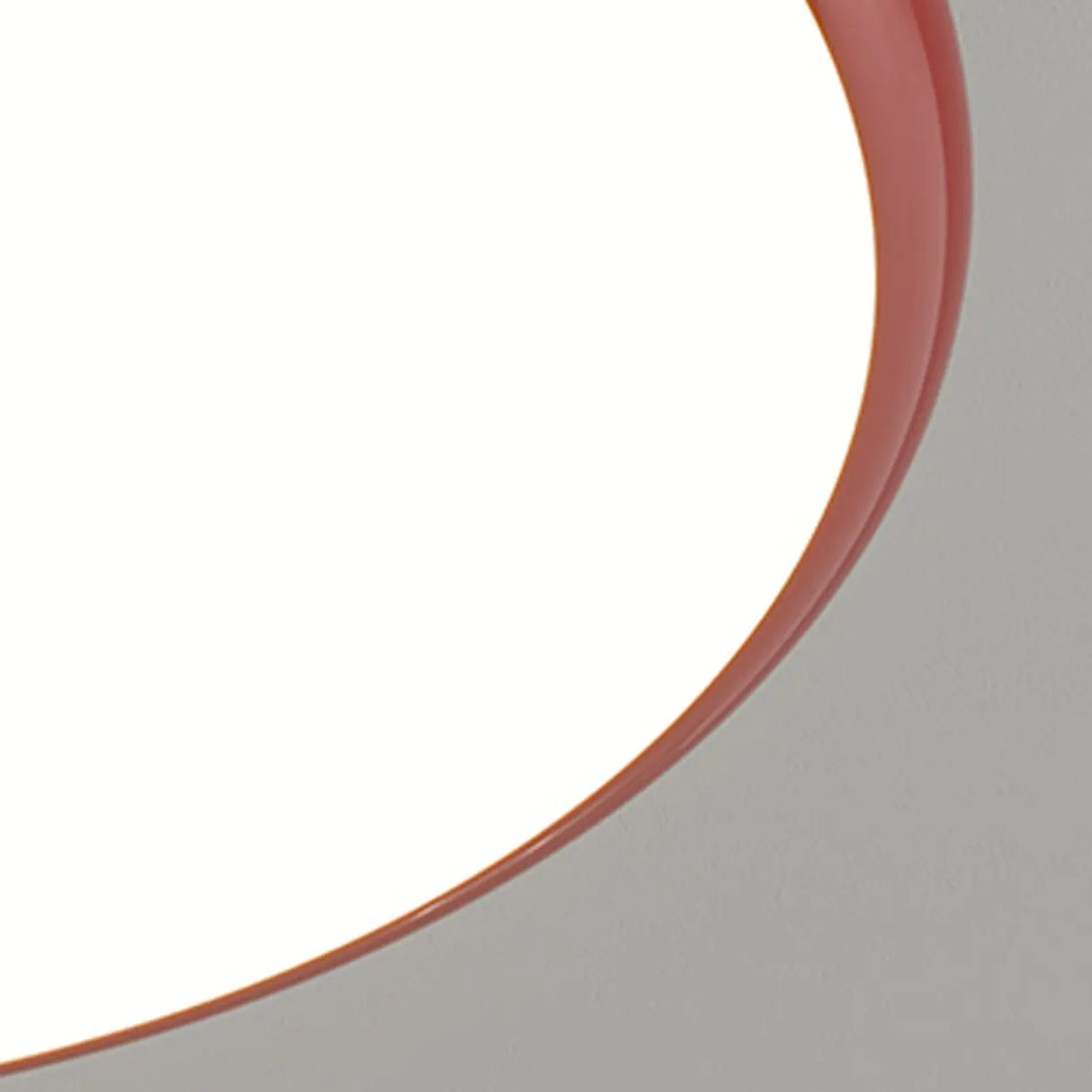 Modern Red Circle Metal LED Flush Mount Ceiling Light Image - 7