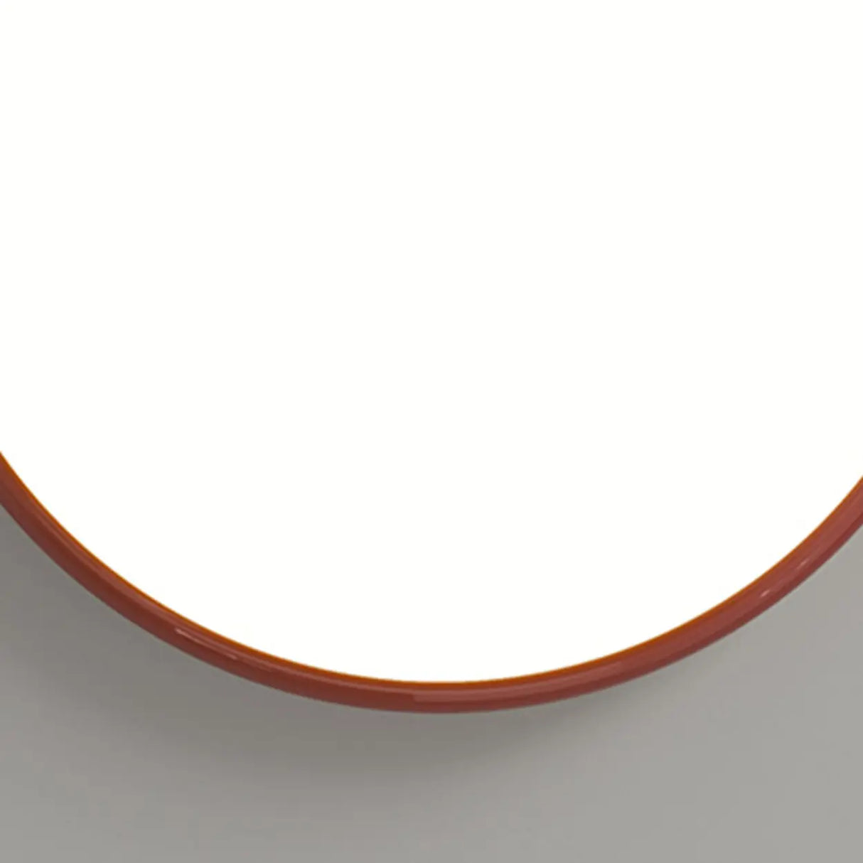 Modern Red Circle Metal LED Flush Mount Ceiling Light Image - 8