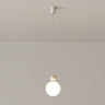Modern Red Resin Triple Glass Globe Pendant Light Image - 4