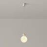 Modern Red Resin Triple Glass Globe Pendant Light Image - 7