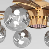 Modern Remote Control 8-Light Globe Ceiling Fan Light Image - 4