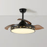 Modern Remote Control Round Ceiling Fan with LED Light Image - 8