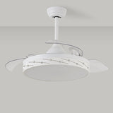 Modern Remote Control Round Ceiling Fan with LED Light Image - 9