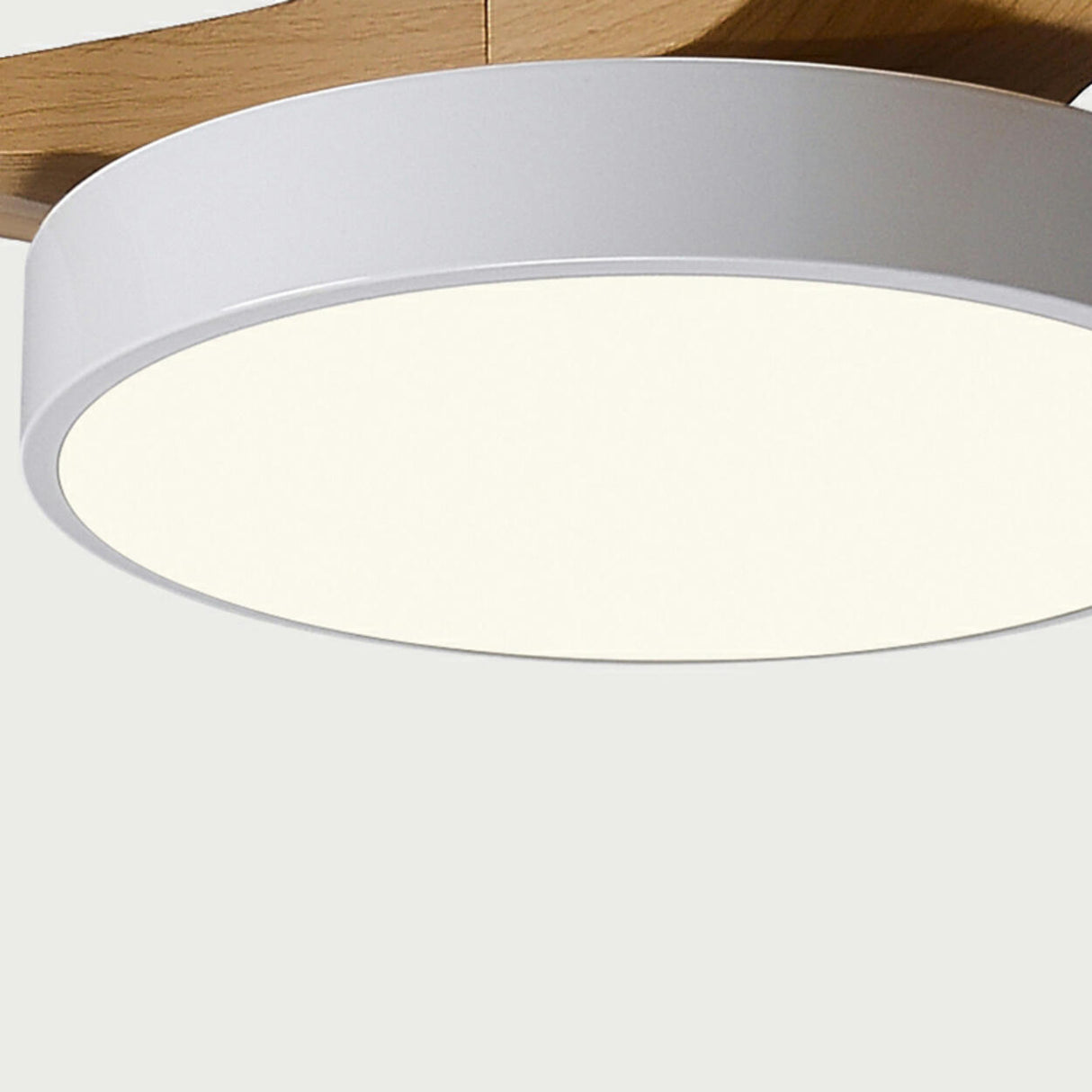 Modern Remote Control Wood Ceiling Fan with LED Light Image - 10