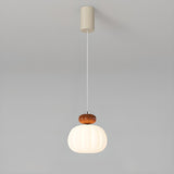 Modern Ribbed Drum Lantern Pendant Light Flexible Length Image - 12