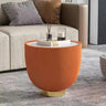 Modern Ribbed Round Coffee Tables Set for Living Room Image - 14