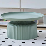 Modern Ribbed Side & Coffee Table Set for Stylish Living Image - 13