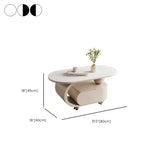 Modern Rolling Coffee Table with Storage and Sleek Design #size