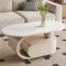 Modern Rolling Coffee Table with Storage and Sleek Design Image - 3