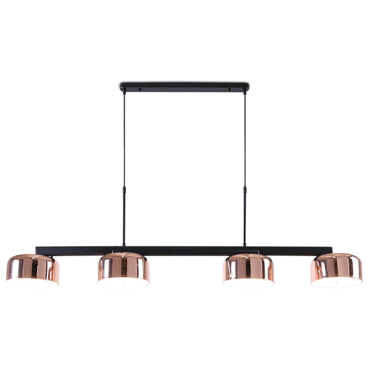 Modern Rose Gold Bowl Kitchen Island Hanging Light Image - 5