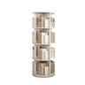 Modern Rotatable Revolver Round Wood Narrow Bookcase Image - 18