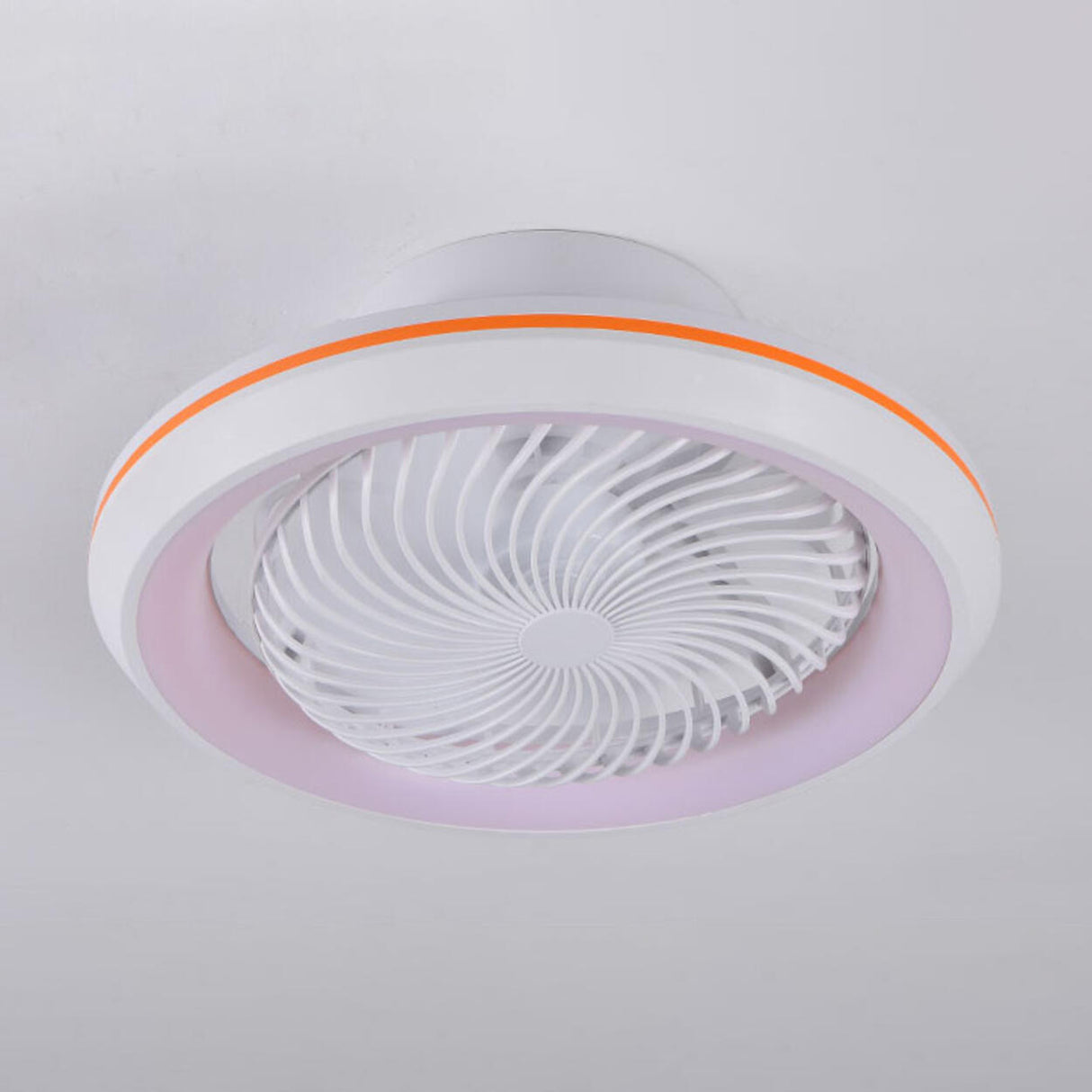 Modern Round 7 Clear Blades Ceiling Fan with LED Light Image - 13
