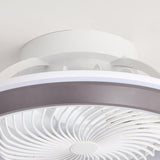 Modern Round 7 Clear Blades Ceiling Fan with LED Light Image - 15