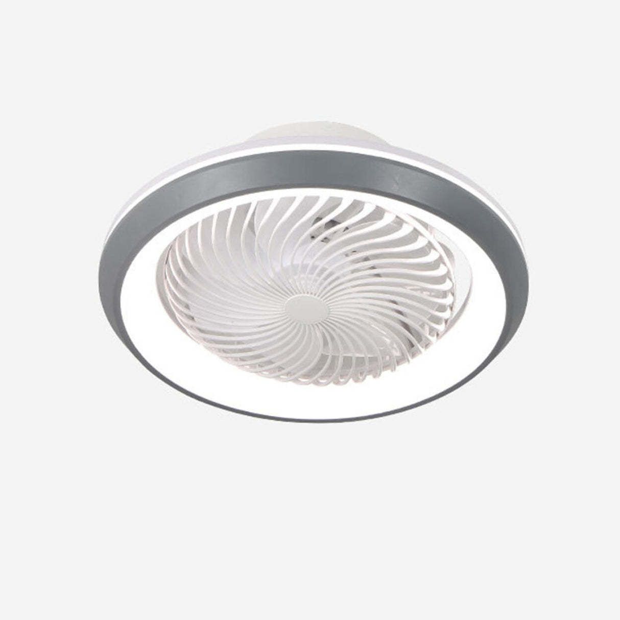 Modern Round 7 Clear Blades Ceiling Fan with LED Light Image - 4