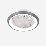 Modern Round 7 Clear Blades Ceiling Fan with LED Light Image - 4