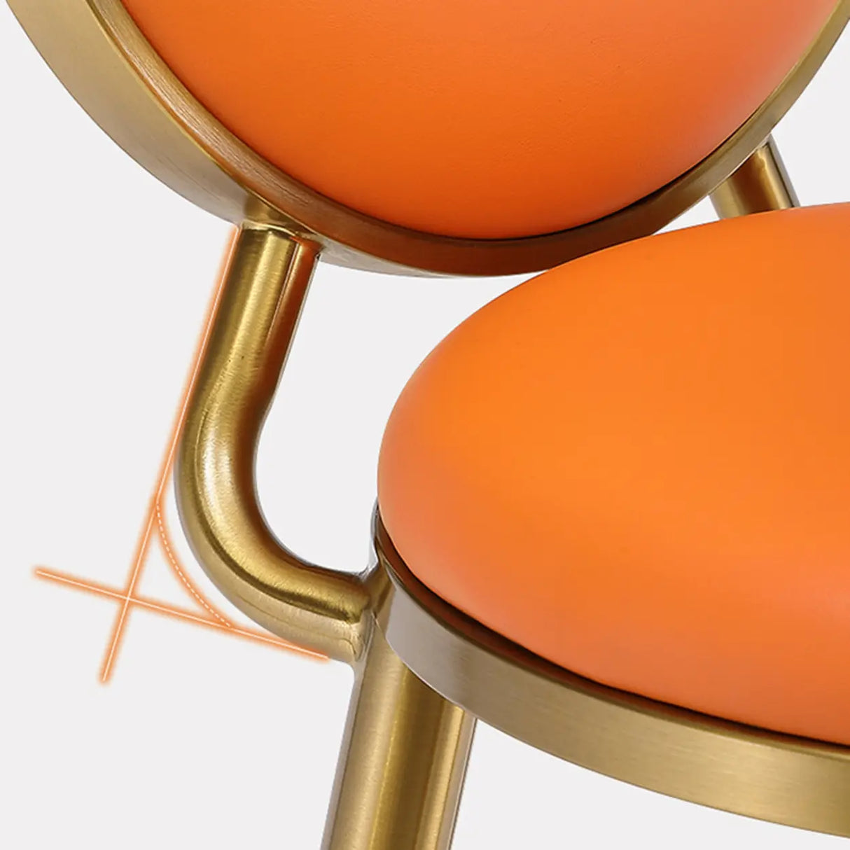 Modern Round-Back Metal Counter Height Bar Stool with Footrest Image - 9