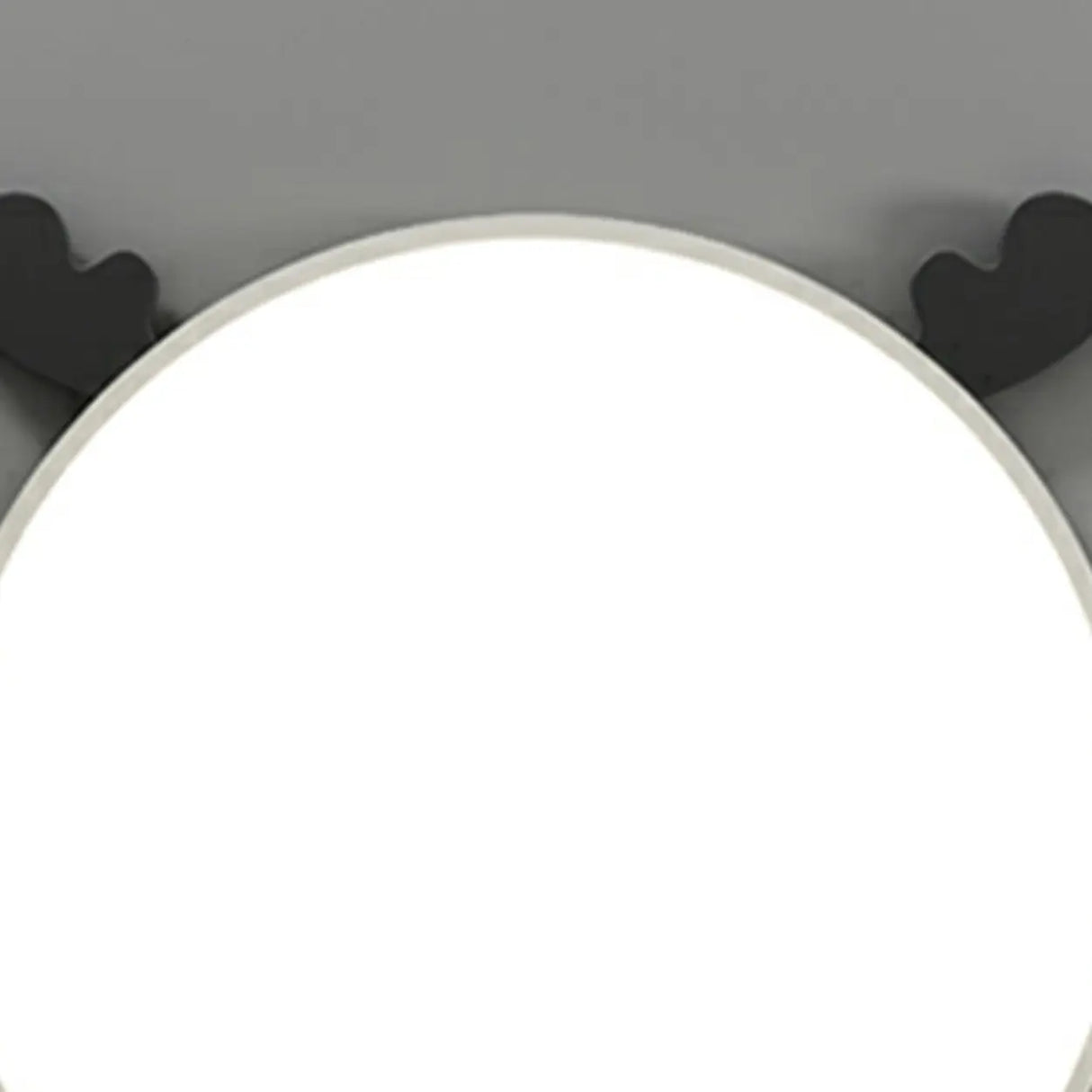 Modern Round Black Antlers Dimmable Flush Mount Light Image - 9