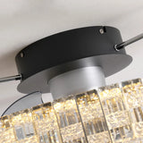Luxury Round Crystal 5 Blade Ceiling Fan with Light Image - 8