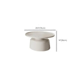 Modern Round Iron Tray Top Nesting Small Coffee Table #size