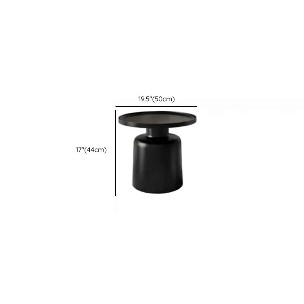 Modern Round Iron Tray Top Nesting Small Coffee Table Image - 13